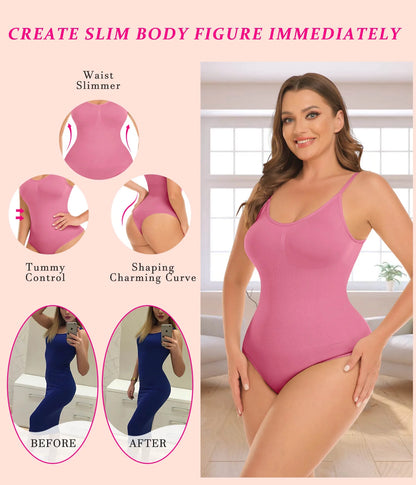 3 Packs Women Shapewear Tummy Control Bodysuit Seamless Sculpting Snatched Waist Body Suit Thong